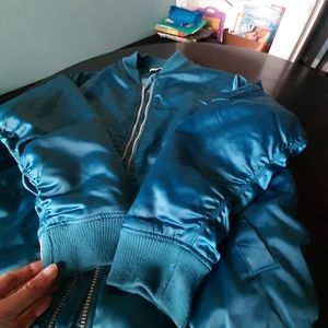 A Teal mnml bomber jacket